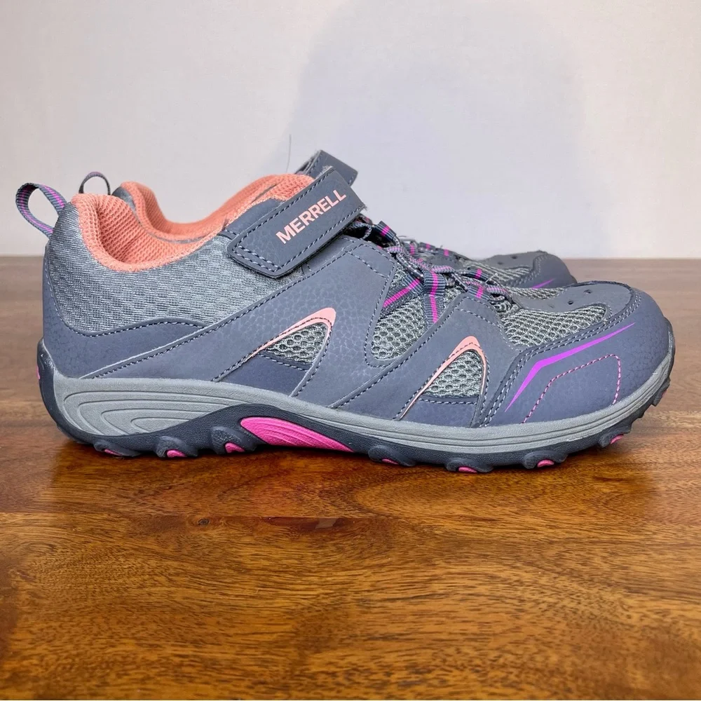 Merrell Girls 6.5 Trail Chaser Hiking Shoes Sneakers Gray Pink - Picture 6 of 11